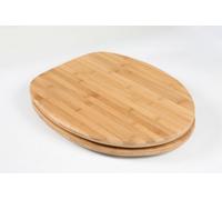 ADOB asiento de inodoro bambú oscuro naturaleza respetuoso con el medio ambiente, bisagras de acero inoxidable, ajuste universal, 33322