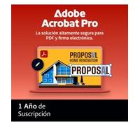 Adobe Acrobat Pro | Licencia Anual | 1 Usuario - 2 Instalaciones