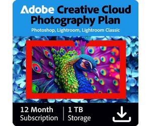 Adobe Creative Cloud Photography Plan 1 TB 1 Año