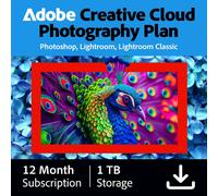 Adobe Creative Cloud Piano fotografico 1 TB di spazio di archiviazione nel cloud per 1 utente - 1 anno - (Windows/Mac) - NL