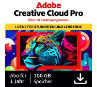 Adobe Creative Cloud Pro STE | Estudiantes y profesores | 1 año 100 GB PC/Mac