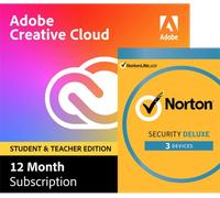 Adobe Creative Cloud Pro (todas las aplicaciones) Student & Teacher edition + Norton Security Deluxe gratuito | 3 dispositivos