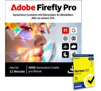 Adobe Firefly Pro | 12 meses incl. Norton 360 Deluxe 5 dispositivos