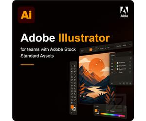 Adobe Illustrator for teams with Adobe Stock standard assets 10 - 49 Usuario(s)