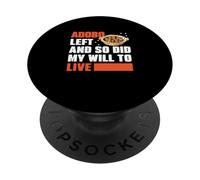 Adobo se fue y también lo hizo mi deseo de vivir, divertidos fanáticos de los platos de adobo PopSockets PopGrip Adhesivo