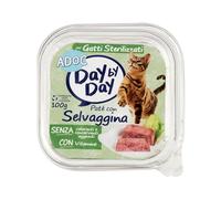 ADoC Day By Day - Alimentos húmedos para Gatos esterilizados - Paté con Caza - Caja de 12 bandejas de 100 gr