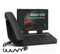 ADOC Teléfono Fijo sin Cables, 4G D30, HD Voice, Volte, VoWiFi, Tablet extraíble 8", Android 10, Google GMS, Batería 4000 mAh, Negro.