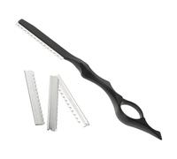 ADOCARN 1 Juego Cuchillo Para El Cabello Maquinilla De Afeitar Maquinillas De Afeitar Afeitadoras Tijeras De Para Cortar El Cabello Acero Inoxidable Black