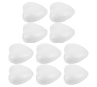 ADOCARN 10 Corazones Pequeños de Espuma de Color Claro para Manualidades Forma de Corazón, se Pueden Lijar y Pegar, Ideales para Decoración de Navidad y Bricolaje