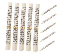 ADOCARN 10 Rollos de Mezuzá para Puerta Judía 7,5 X 1 Cm, Pergaminos Religiosos Kosher para Bendición del Hogar, Decoración Israelí Tradicional, Adornos Judíos Religiosos para Hogar