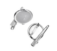 ADOCARN 100 Discos con Clip de Hierro para Hacer Broches y Joyería, Base de Broche Plata de 2,5 Cm para Proyectos DIY y Manualidades