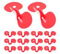 ADOCARN 100 Unidades Anteojeras Antipicoteo para Gallinas Plástico Rojo, Protección para Aves de Corral, Accesorio Granja Avícola, Evita Daños y Conflictos, Uso en Pollos y Gallinas