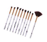 ADOCARN 10piezas Pinceles De Maquillaje De Doble De Mármol Brochas Sintéticas Para y Blush Para Aplicar Cosméticos y Productos