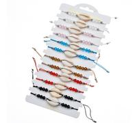 ADOCARN 12 Pulseras de Conchas y Cristales para Mujer Hechas a Mano, Ligeras y Delicadas, para Uso Diario Obsequio Especial