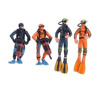 ADOCARN 12piezas Figuras De Buceadores PVC para Decoración De Paisajes De Arena para Enseñanza y Entretenimiento Infantil