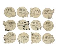 ADOCARN 12piezas Tarjetas De Para Bebés Carteles Decorativos De Animales Para Fotografía Mensual Recién Nacidos