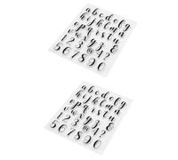 ADOCARN 2 Juegos de Sellos Transparentes de Silicona para Álbumes de Recortes Letras para Manualidades DIY y Ejercicio Práctico en Pascua