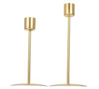 ADOCARN 2 Pares Candelero Candelabro De Pared Titulares De Velas Vela Led Portavelas De Oro Candelabro De Candelabro Candelabros Negros Velas De Té Alterar Velas Cónicas Planchar Golden