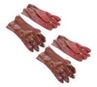 ADOCARN 2 Pares de Guantes de Drenaje Resistentes de Pvc, Reutilizables Prueba de Agua con Diseño en Forma de Serpiente para Profesionales de Fontanería