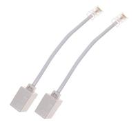 ADOCARN 2 Piezas Adaptador para Teléfono Convertidor de Cable Ethernet Teléfono Unidades Estable para Fax