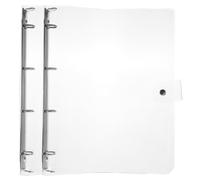 ADOCARN 2 piezas Carpeta Transparente para Cuaderno Anillas Funda Plástica Ligera con Cierre de Botón Pack Unidades para Oficina y Escuela