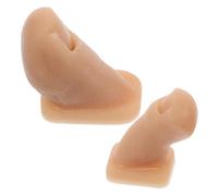 ADOCARN 2 Piezas Dedos de práctica de arte de uñas Pasiones de entrenamiento de silicona en los pies uñas falsas para la práctica modelo de uña de pie de silicona gel de sílice Beige
