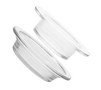 ADOCARN 2 Piezas Plato de aromaterapia de Vidrio Plato de Vela Accesorios Calentadores para derretir Cera repuestos de Aromas Bandeja de Aceite de Vidrio difusor de Cera Transparente