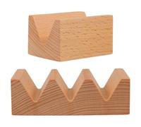 ADOCARN 2 soportes de madera para sushi con 3 ranuras, bandeja en forma de V para servir tacos mexicanos, plato de sashimi para restaurante, comida japonesa casera, presentación de erizos de mar.