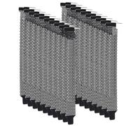 ADOCARN 20 Cubiertas Negras de Rejilla de Ventilación para Chasis de Computadora ATX y Matx, Placa Ciega de Metal Filtro de Polvo y Función de Prevención y Ventilación