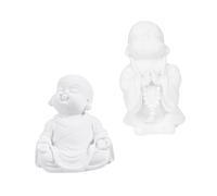 ADOCARN 2piezas Figuritas De Buda Resina para Acuarios y Decoración del Hogar Adornos Creativos para Peceras y Mesas Estilo Maitreya Decoración