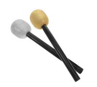 ADOCARN 2piezas Micrófono De Falso Brillante para Fiestas De Accesorios para Halloween y Karaoke Decoraciones De Disco para