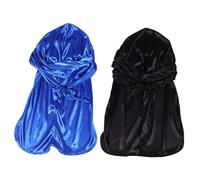 ADOCARN 2piezas Sombrero Pirata Trenzado De Larga Durag De Poliéster Bandana Accesorio Cabeza Para Ciclismo y Senderismo