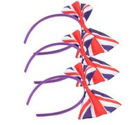 ADOCARN 3 Diademas Unisex Lazo y Patrón De Bandera Del Reino Unido, Talla Única, Elásticas y Reutilizables Para Fiestas, Carnavales y Celebraciones