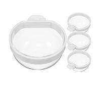 ADOCARN 4 Cuencos para pájaros, Tazas, Platos de Agua y Comida para Loros, comederos para pájaros, jaulas para Mascotas, Cuencos para cacatúas, periquitos, Animales pequeños, Transparentes, L