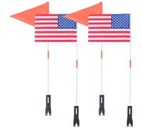 ADOCARN 4 Piezas Bandera para Seguridad en Paseos y Caminos Escolares Bicicleta Infantil con para Altura Extra Diseño y Material PVC