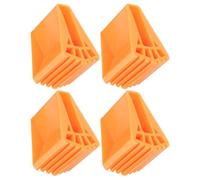 ADOCARN 4 Piezas de Tapas de Goma Antideslizantes para Pies de Escalera, Fáciles de Instalar, Resistentes y Adecuadas para Escaleras de Mano Naranjas