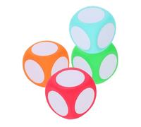 ADOCARN 4piezas Dados De Espuma Grabables 6Cm Educativos De Borrado En Seco para Aula MatemáTicas Y Juegos De Contar Interactivos