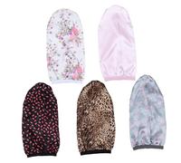 ADOCARN 5piezas Gorro De Satén Para Dormir Cómodo y Práctico Adecuado Para Cabello Rizado y Extensiones