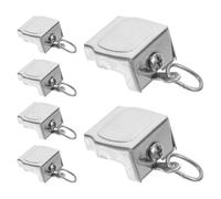 ADOCARN 6 Piezas Tapa Final para Riel de Cortina de Acero Inoxidable, Accesorio para Montaje de Barra de Cortina, Compatible Rieles Rectos y Cuadrados, Tapa de Extremo Resistente