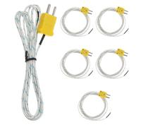 ADOCARN 6 Piezas Unidades Sondas de Temperatura Tipo K con Conector Mini Cable de Metros para Sensor de Temperatura Compatible para Medición Precisa en Espacios Reducidos