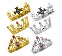 ADOCARN 6piezas Corona De Fiesta Para Reina y Rey Tocado De Diadema Corona Decorativa Para Cosplay o Fiesta