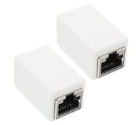ADOCARN Adaptador Extensor Ethernet Resistente a Roturas Rj45 Hembra a Hembra 2 Piezas Compatible Material Abs y Aleación de Zinc Cables, Cat5e y Cat6