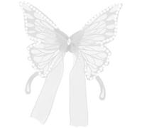 ADOCARN Adorno Decorativo para Botella de Vino Diseño de Mariposa en Gasa de Color Claro, Perlas y Pedrería, Adecuado para Decoración de Fiestas y Ambiente Festivo