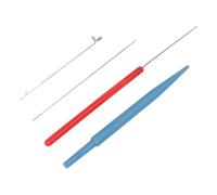 ADOCARN Agujas de Abalorios Portátiles Set de 4 de Metal y Plástico Reutilizables, Fáciles de Enhebrar para Proyectos de Crochet y Costura Manual