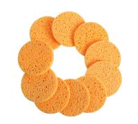 ADOCARN Almohadillas Desmaquillantes Faciales de Algodón Natural 8 CM Ovaladas Paquete de 10 Piezas Coloridas Aleatorias Esponjas Limpiadoras Suaves para Limpieza E Color Aleatorio