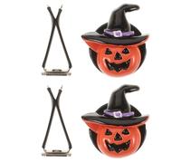 ADOCARN Ambientador para Coche de Halloween Diseño Único de Búho en Resina, Accesorios Interior del Coche de Halloween, Decoración de Aire Acondicionado y Fiesta Verano, 2 Piezas Naranja