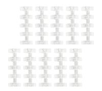 ADOCARN Anillos de 5 Círculos Transparentes para Cuaderno Recargable, Carpeta Segmentada Creativa, Pack de 10 Unidades, Clips Prácticos para Encuadernación y Organización Escolar Oficina