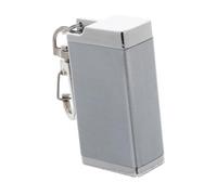 ADOCARN Ashtray Portátil con Tapa y Llavero Diseño Compacto y Prueba de Viento para Recogedor de Cenizas Sellado y Resistente para Viajes Color Plata