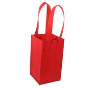 ADOCARN Bolsa para Botellas De Vino De Fieltro Roja Asa Porta Botellas Portátil Reutilizable para Obsequio y Almacenamiento Adecuado para Viajes y Fiestas Navideñas