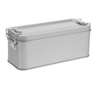 ADOCARN Caja de Dulces de Hierro Plateada con Tapa, Caja Rectangular Práctica y Creativa para Caramelos Pequeños en Temporada de Flores y Pascua